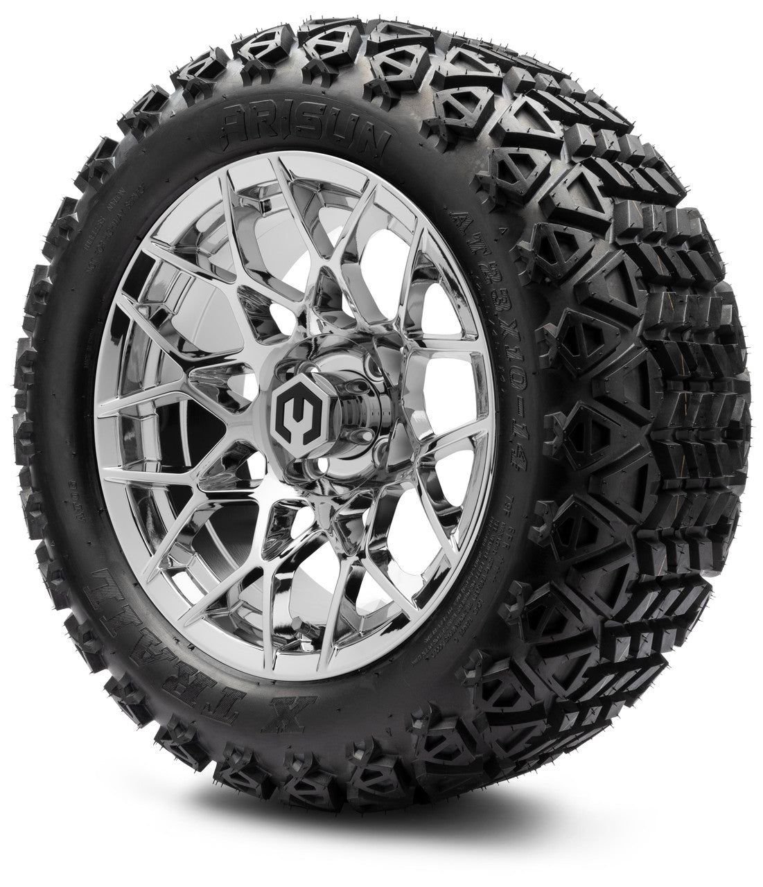 MODZ® 14" Blitz Chrome Wheels & Off-Road Tires Combo