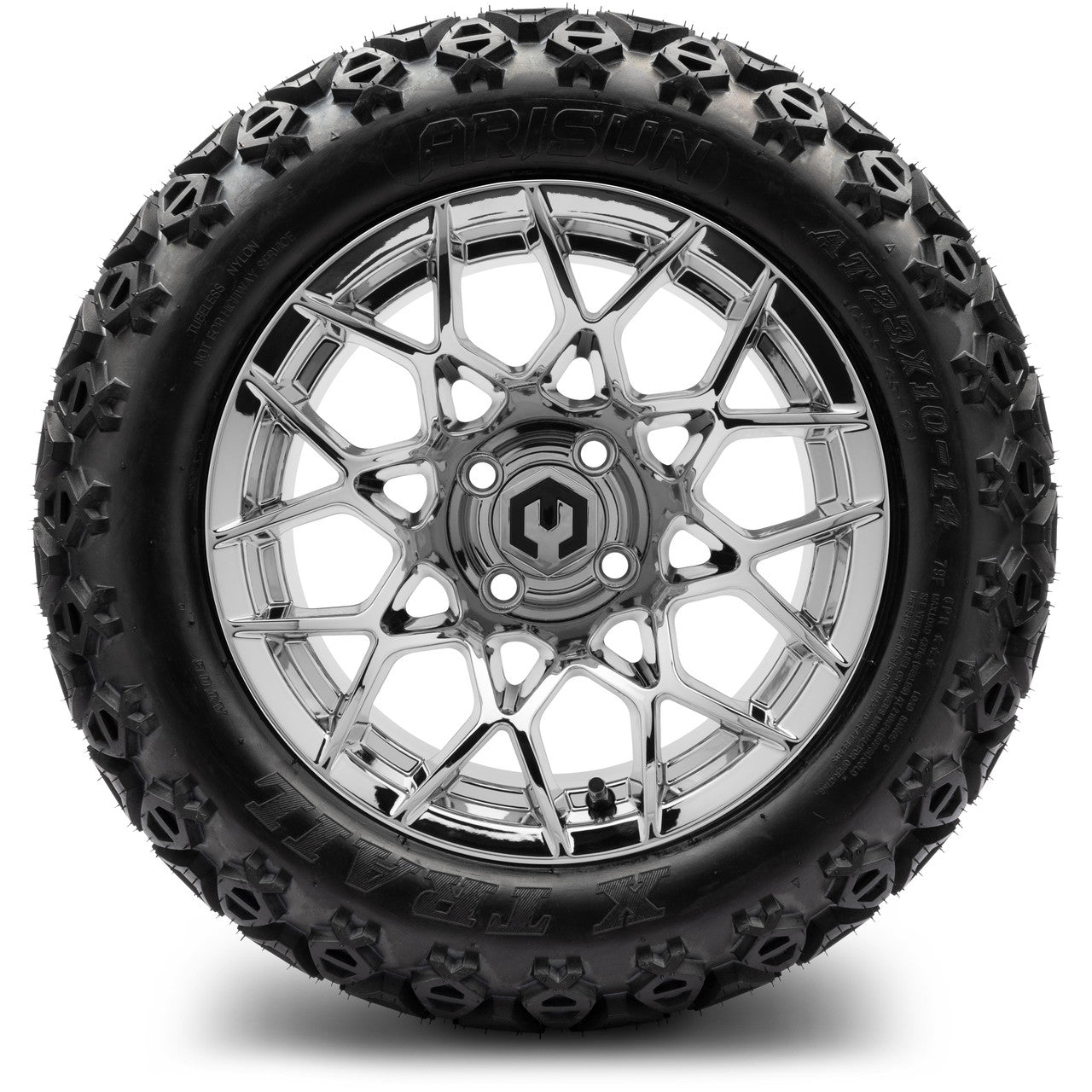 MODZ® 14" Blitz Chrome Wheels & Off-Road Tires Combo