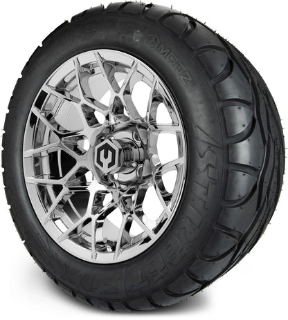 MODZ® 14" Blitz Chrome Wheels & Street Tires Combo