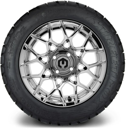 MODZ® 14" Blitz Chrome Wheels & Street Tires Combo