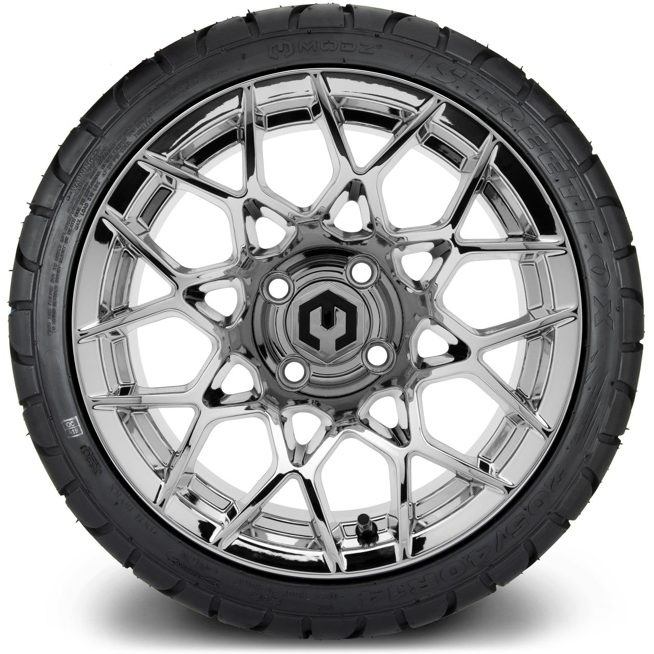 MODZ® 14" Blitz Chrome Wheels & Street Tires Combo