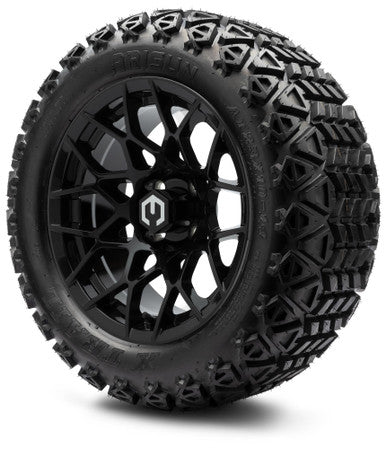 MODZ® 14" Blitz Glossy Black Wheels & Off-Road Tires Combo
