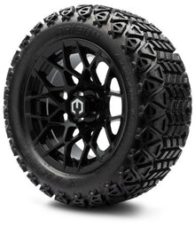 MODZ® 14" Blitz Glossy Black Wheels & Off-Road Tires Combo
