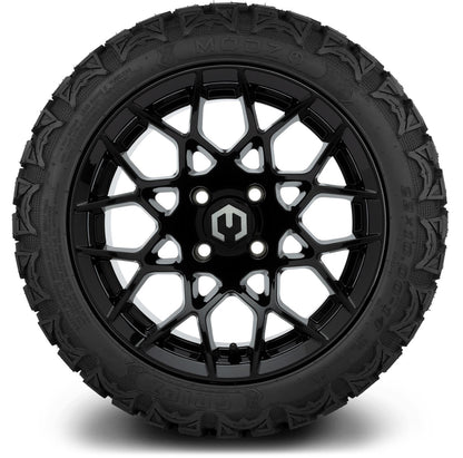 MODZ® 14" Blitz Glossy Black Wheels & Off-Road Tires Combo