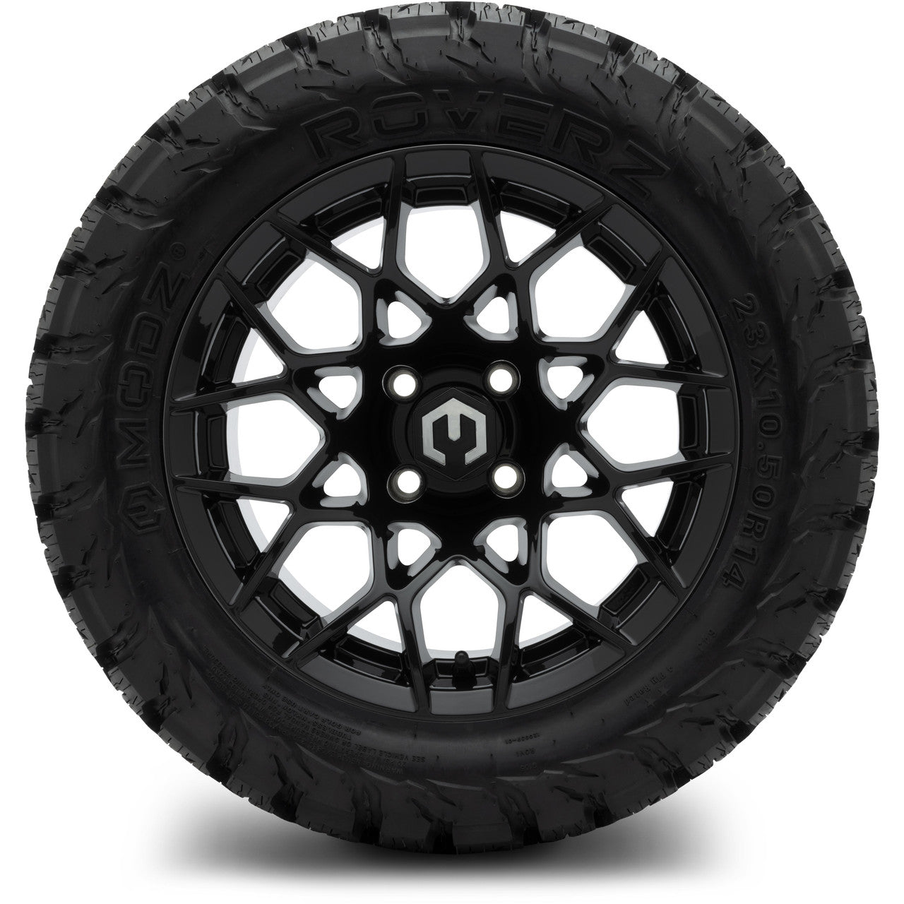 MODZ® 14" Blitz Glossy Black Wheels & Off-Road Tires Combo