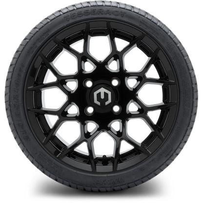 MODZ® 14" Blitz Glossy Black Wheels & Street Tires Combo