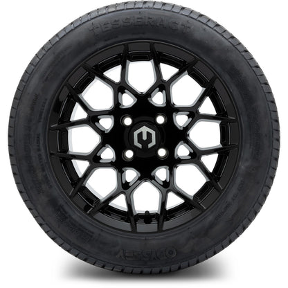MODZ® 14" Blitz Glossy Black Wheels & Street Tires Combo