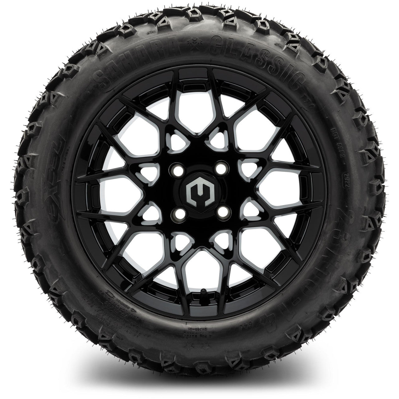 MODZ® 14" Blitz Glossy Black Wheels & Off-Road Tires Combo