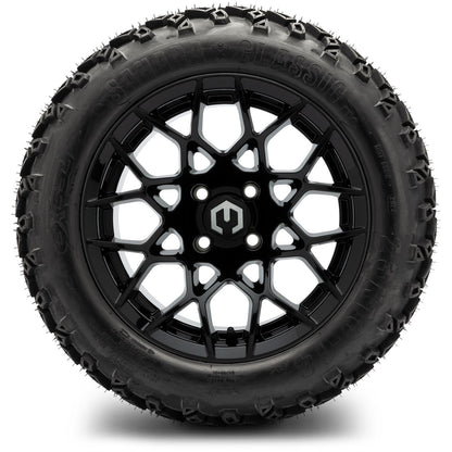 MODZ® 14" Blitz Glossy Black Wheels & Off-Road Tires Combo