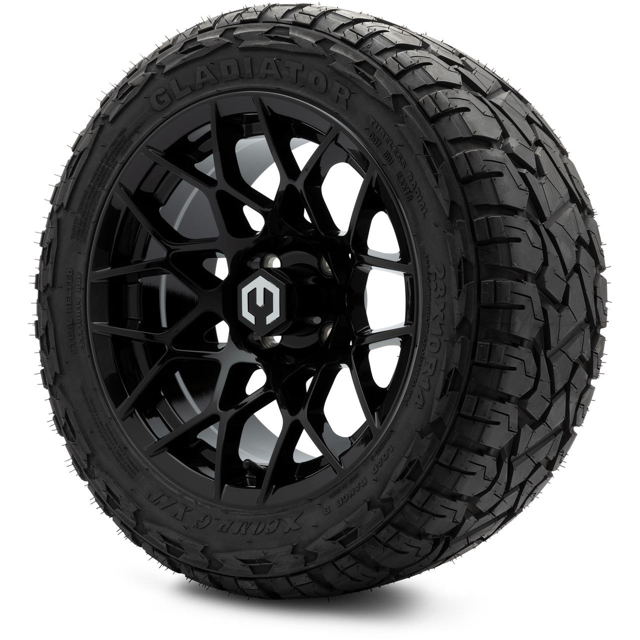 MODZ® 14" Blitz Glossy Black Wheels & Off-Road Tires Combo