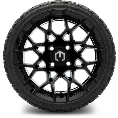 MODZ® 14" Blitz Glossy Black Wheels & Off-Road Tires Combo