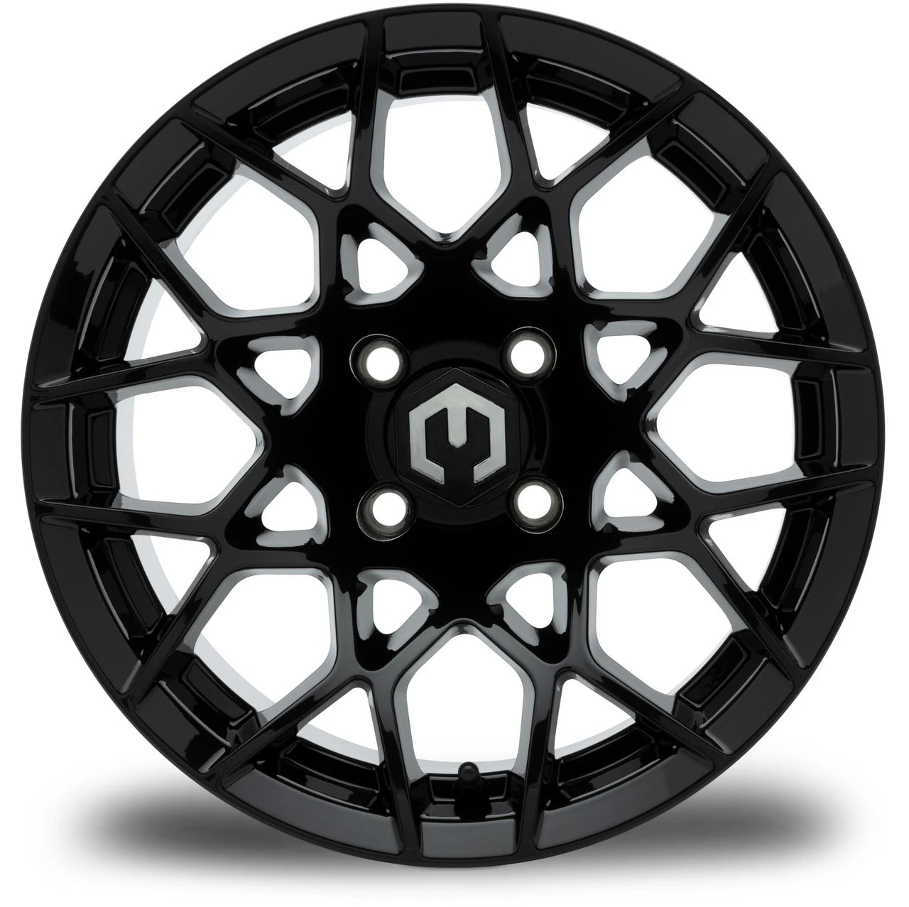 MODZ® Blitz Glossy Black 14" Golf Cart Wheel
