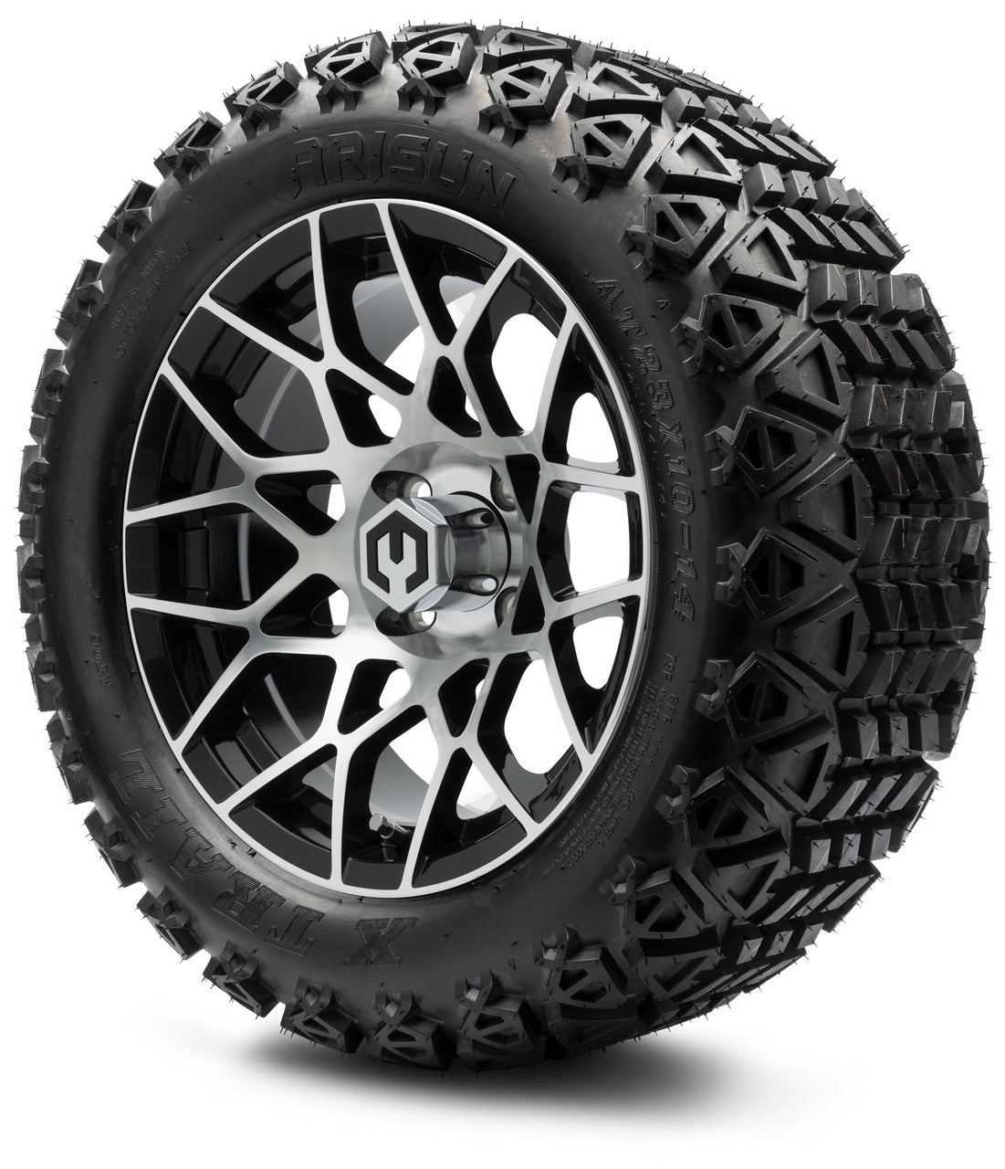 MODZ® 14" Blitz Machined Black Wheels & Off-Road Tires Combo