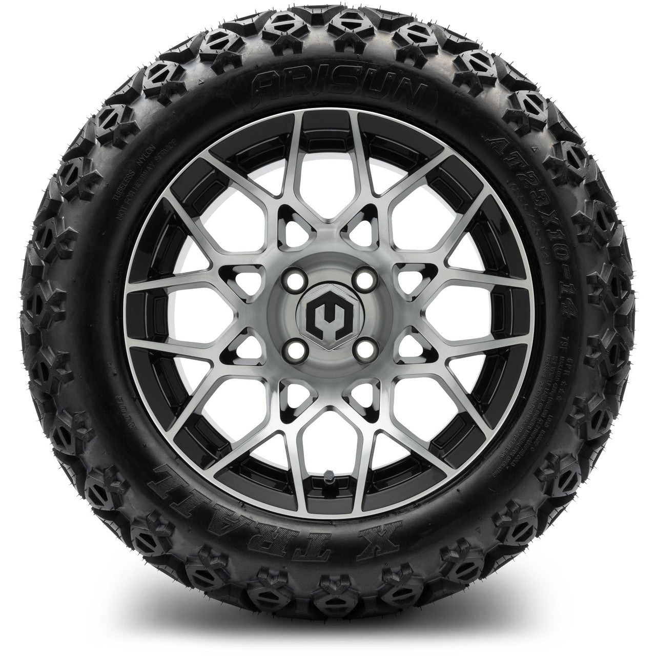 MODZ® 14" Blitz Machined Black Wheels & Off-Road Tires Combo