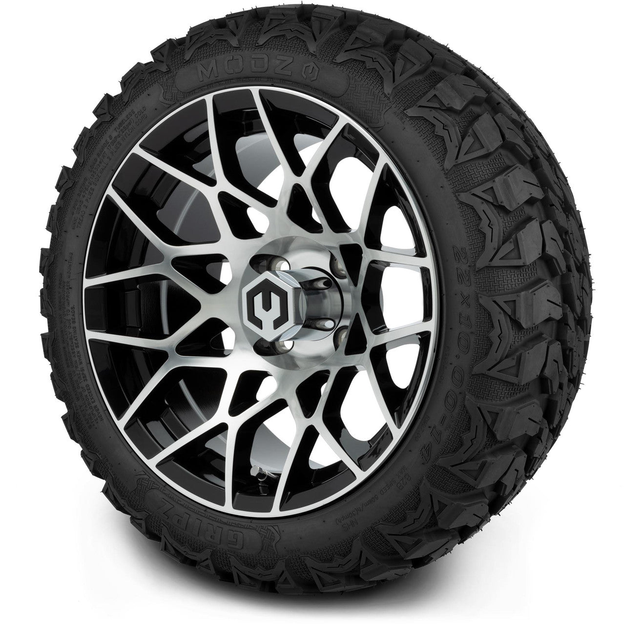 MODZ® 14" Blitz Machined Black Wheels & Off-Road Tires Combo
