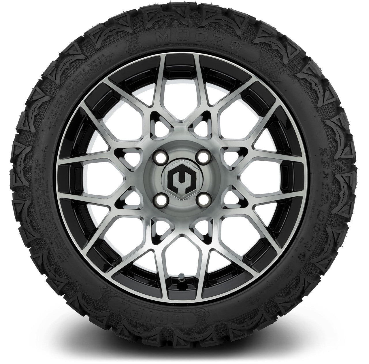 MODZ® 14" Blitz Machined Black Wheels & Off-Road Tires Combo