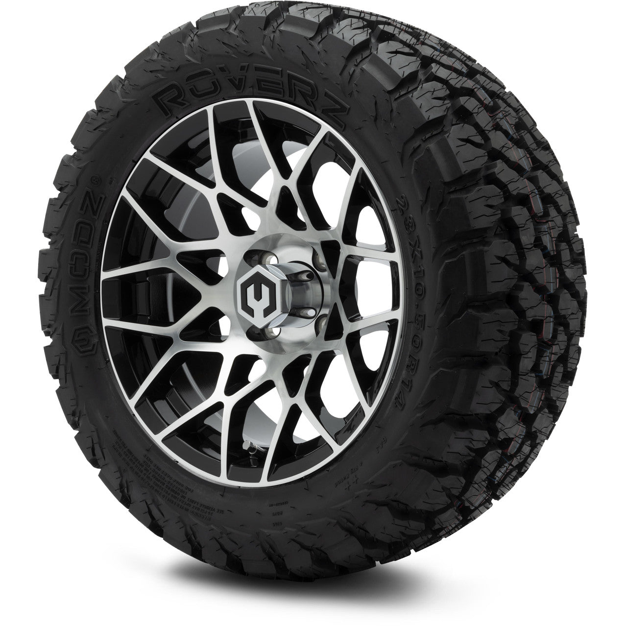 MODZ® 14" Blitz Machined Black Wheels & Off-Road Tires Combo