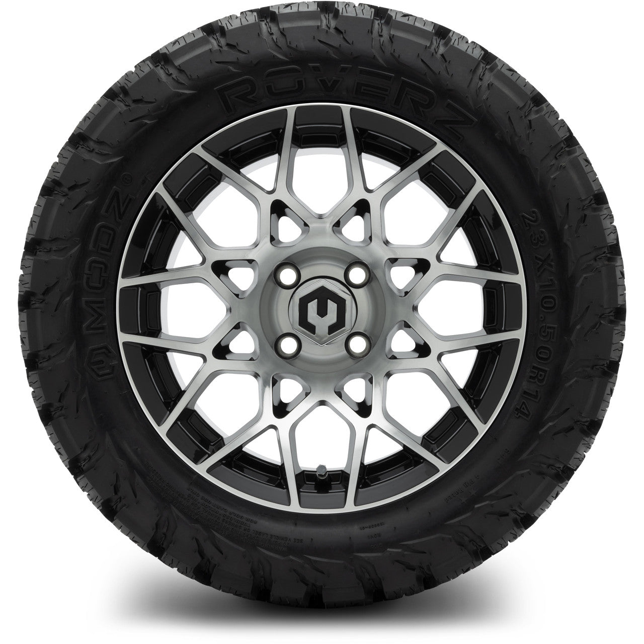 MODZ® 14" Blitz Machined Black Wheels & Off-Road Tires Combo