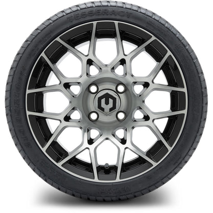 MODZ® 14" Blitz Machined Black Wheels & Street Tires Combo