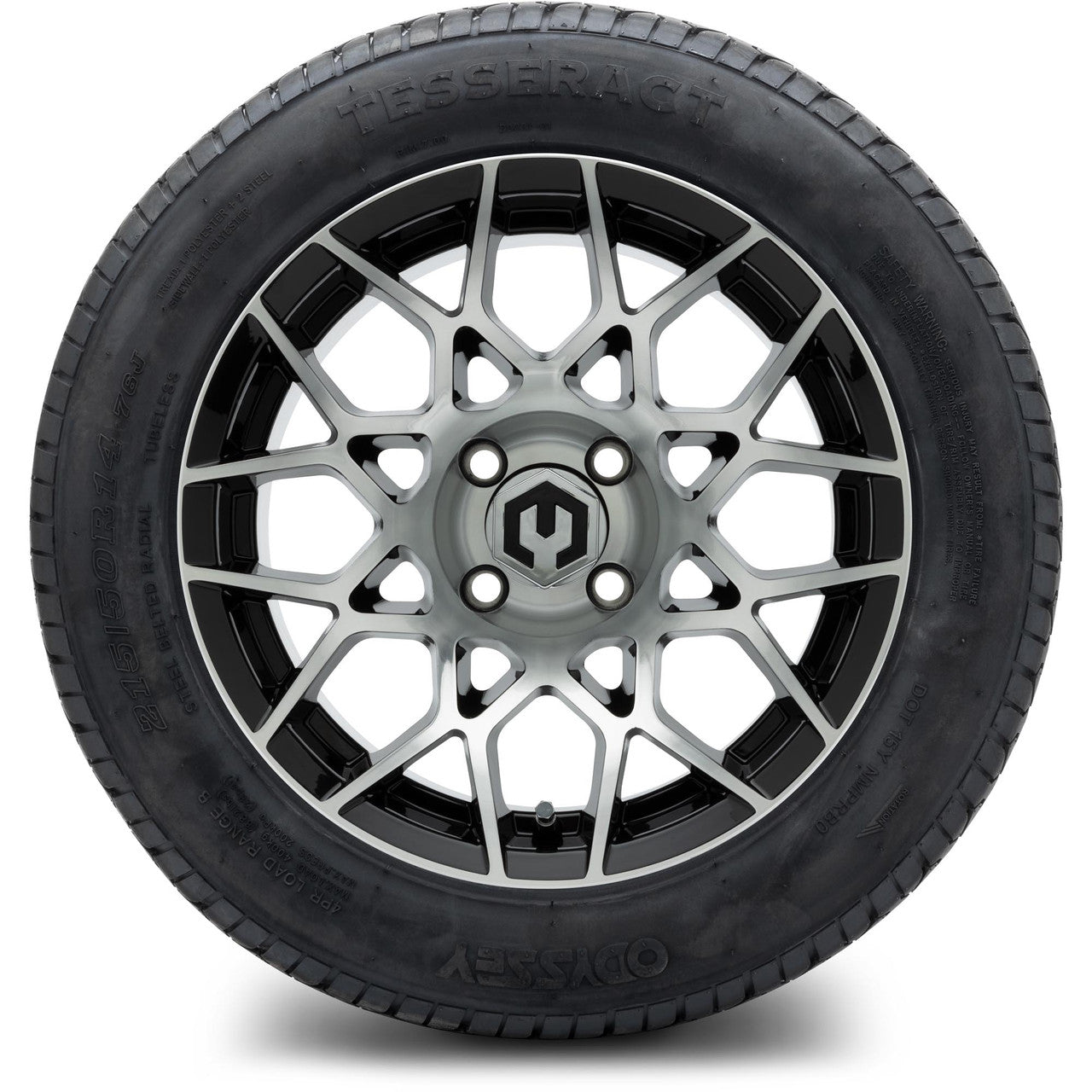 MODZ® 14" Blitz Machined Black Wheels & Street Tires Combo