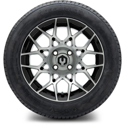 MODZ® 14" Blitz Machined Black Wheels & Street Tires Combo