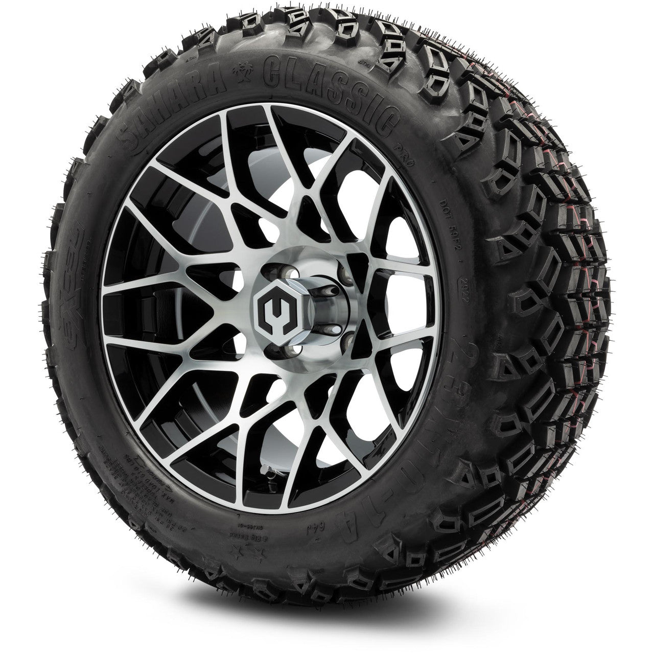MODZ® 14" Blitz Machined Black Wheels & Off-Road Tires Combo