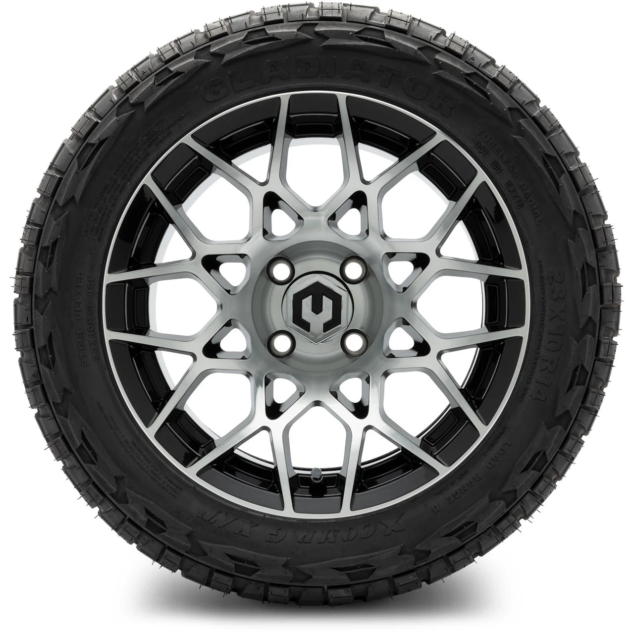 MODZ® 14" Blitz Machined Black Wheels & Off-Road Tires Combo