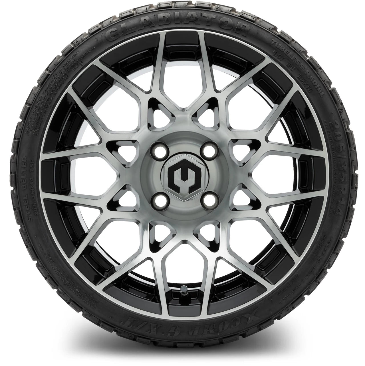 MODZ® 14" Blitz Machined Black Wheels & Off-Road Tires Combo