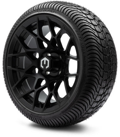 MODZ® 14" Blitz Matte Black Wheels & Street Tires Combo