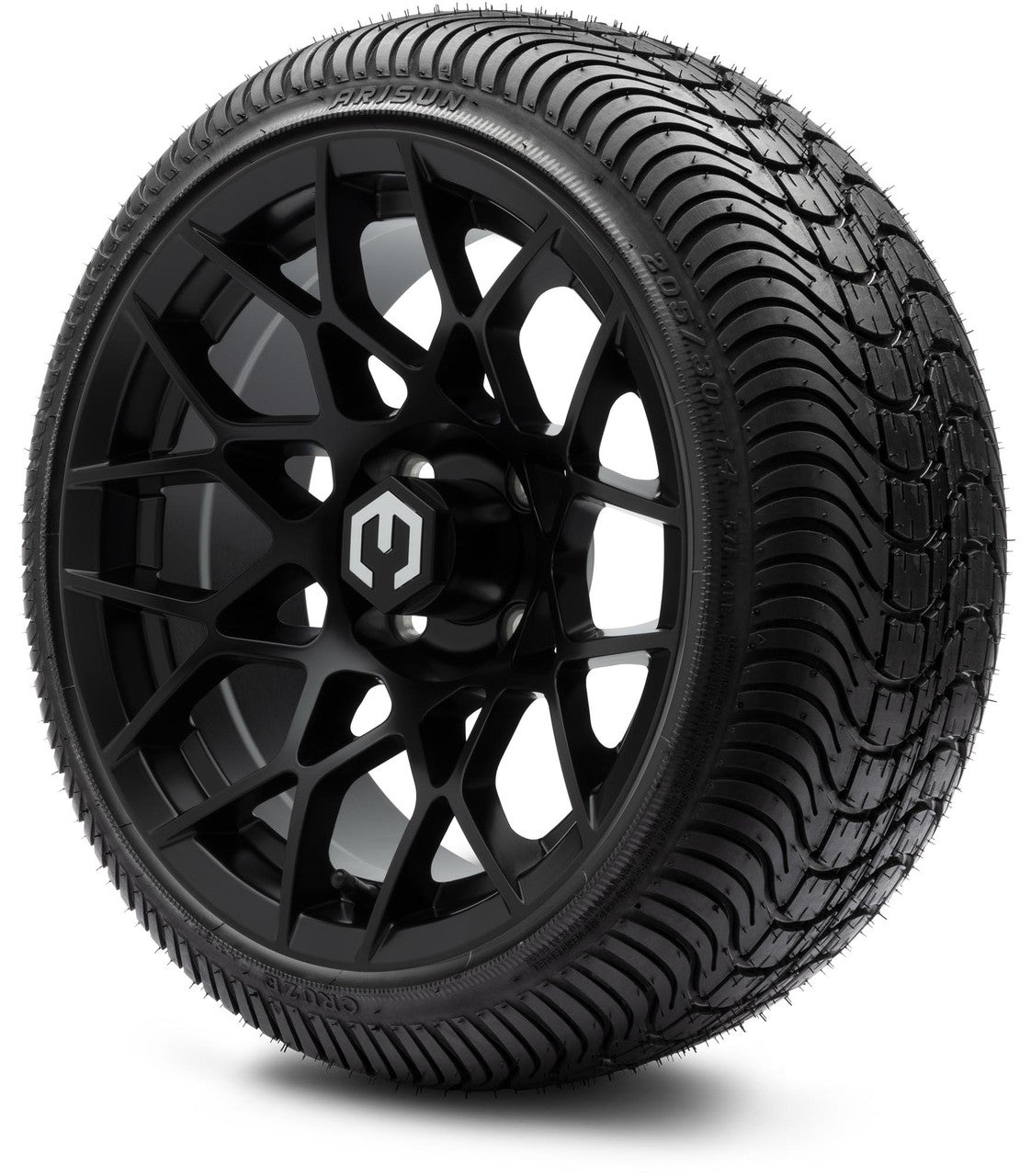 MODZ® 14" Blitz Matte Black Wheels & Street Tires Combo