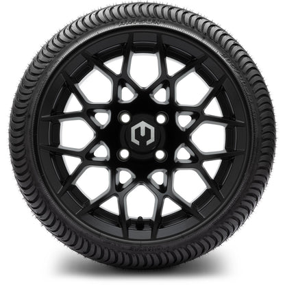 MODZ® 14" Blitz Matte Black Wheels & Street Tires Combo