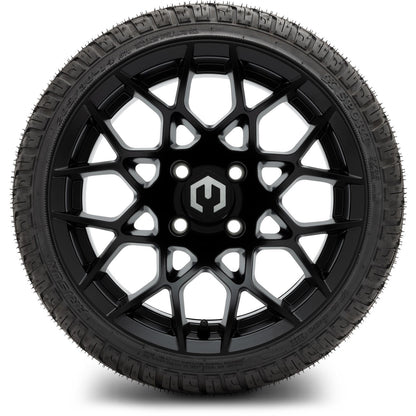 MODZ® 14" Blitz Matte Black Wheels & Street Tires Combo