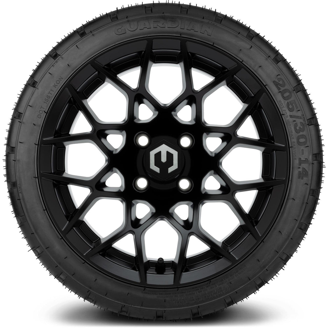 MODZ® 14" Blitz Matte Black Wheels & Street Tires Combo