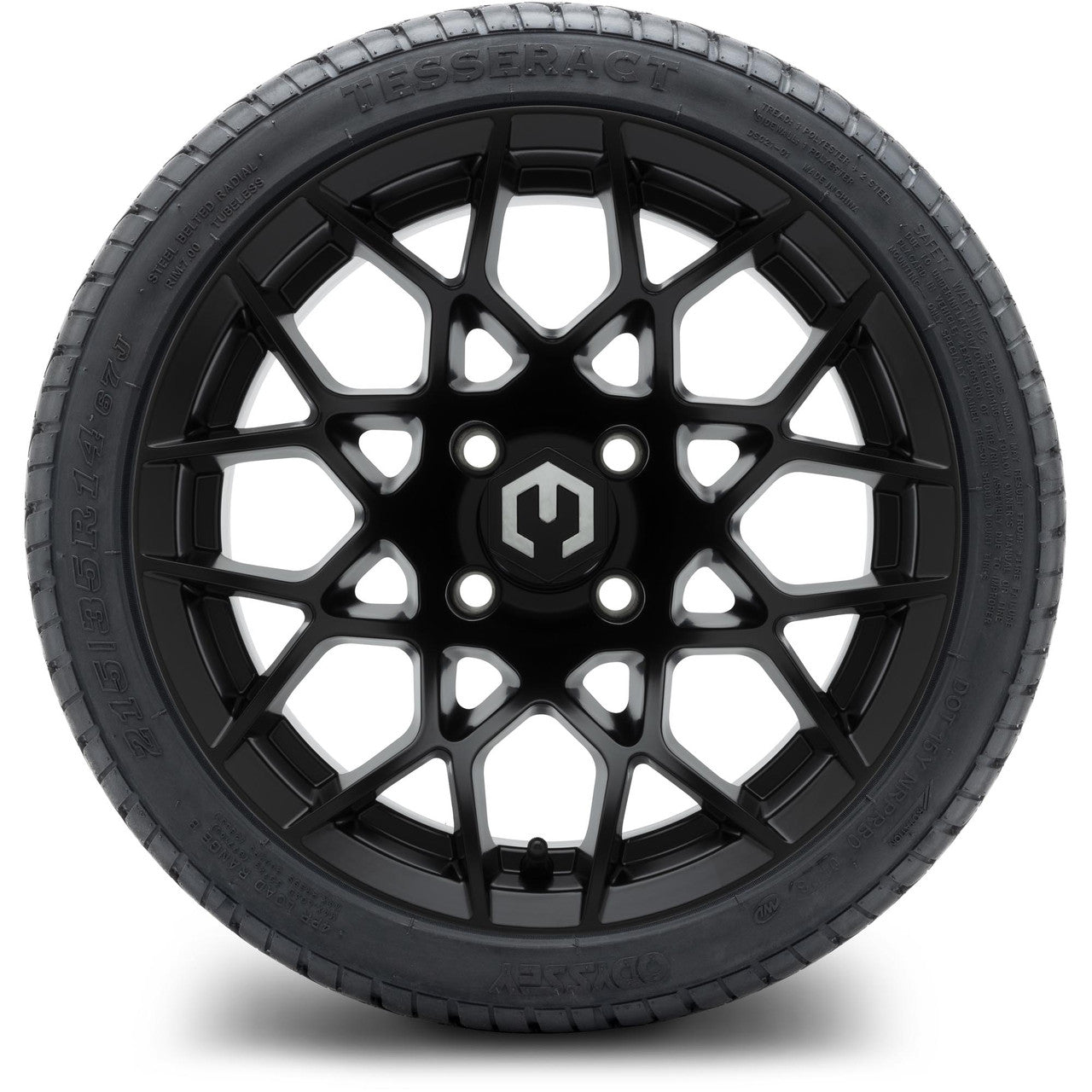 MODZ® 14" Blitz Matte Black Wheels & Street Tires Combo