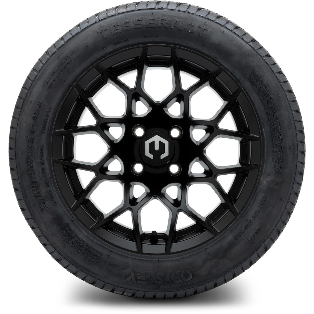MODZ® 14" Blitz Matte Black Wheels & Street Tires Combo