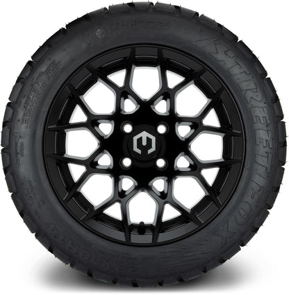 MODZ® 14" Blitz Matte Black Wheels & Street Tires Combo
