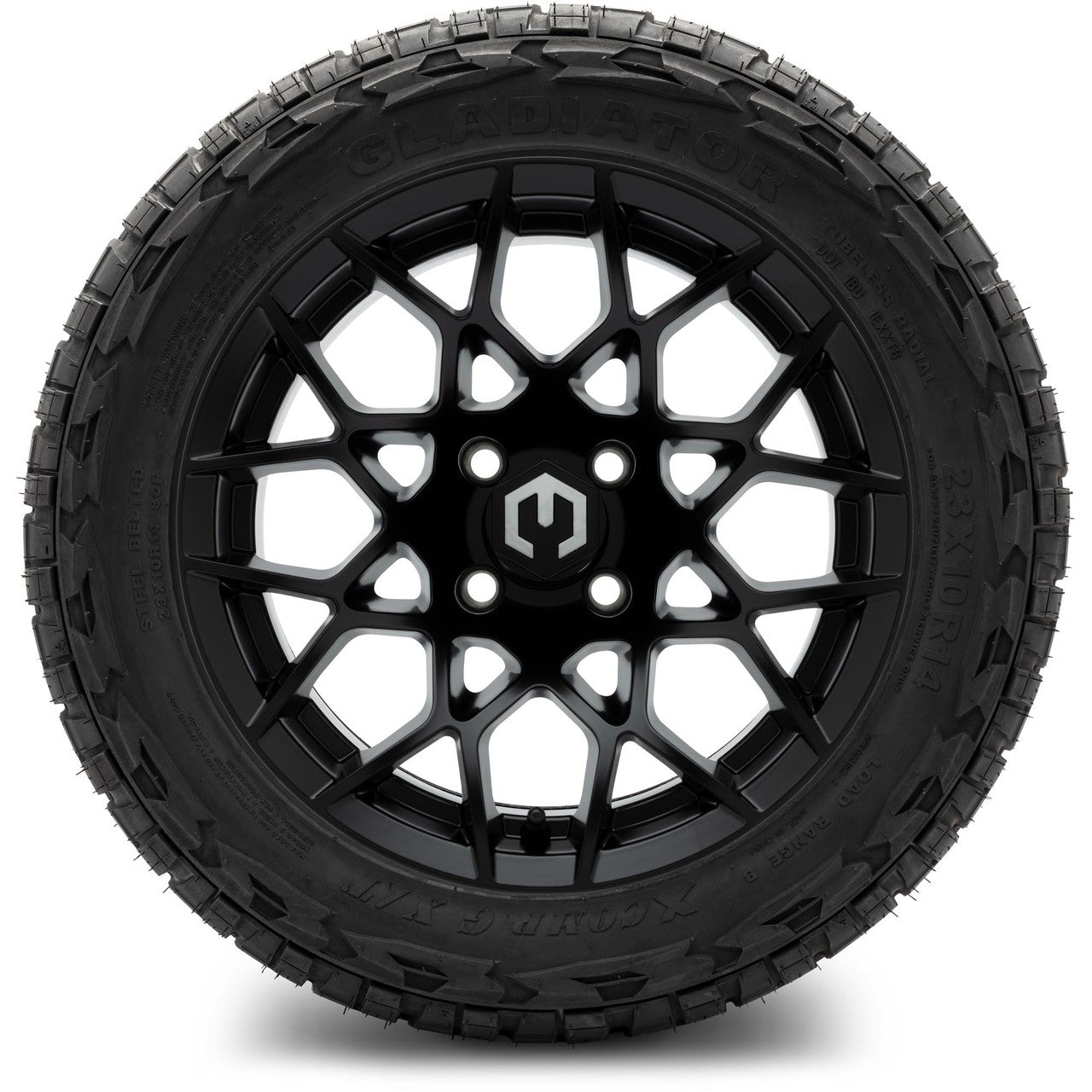 MODZ® 14" Blitz Matte Black Wheels & Off-Road Tires Combo