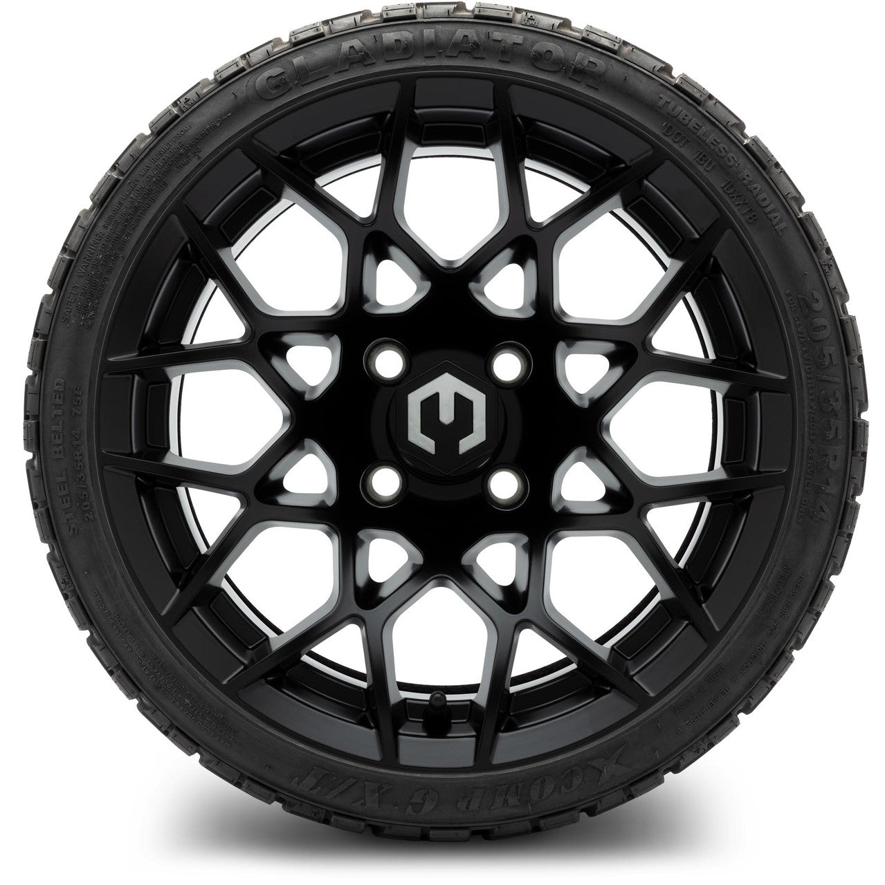 MODZ® 14" Blitz Matte Black Wheels & Off-Road Tires Combo