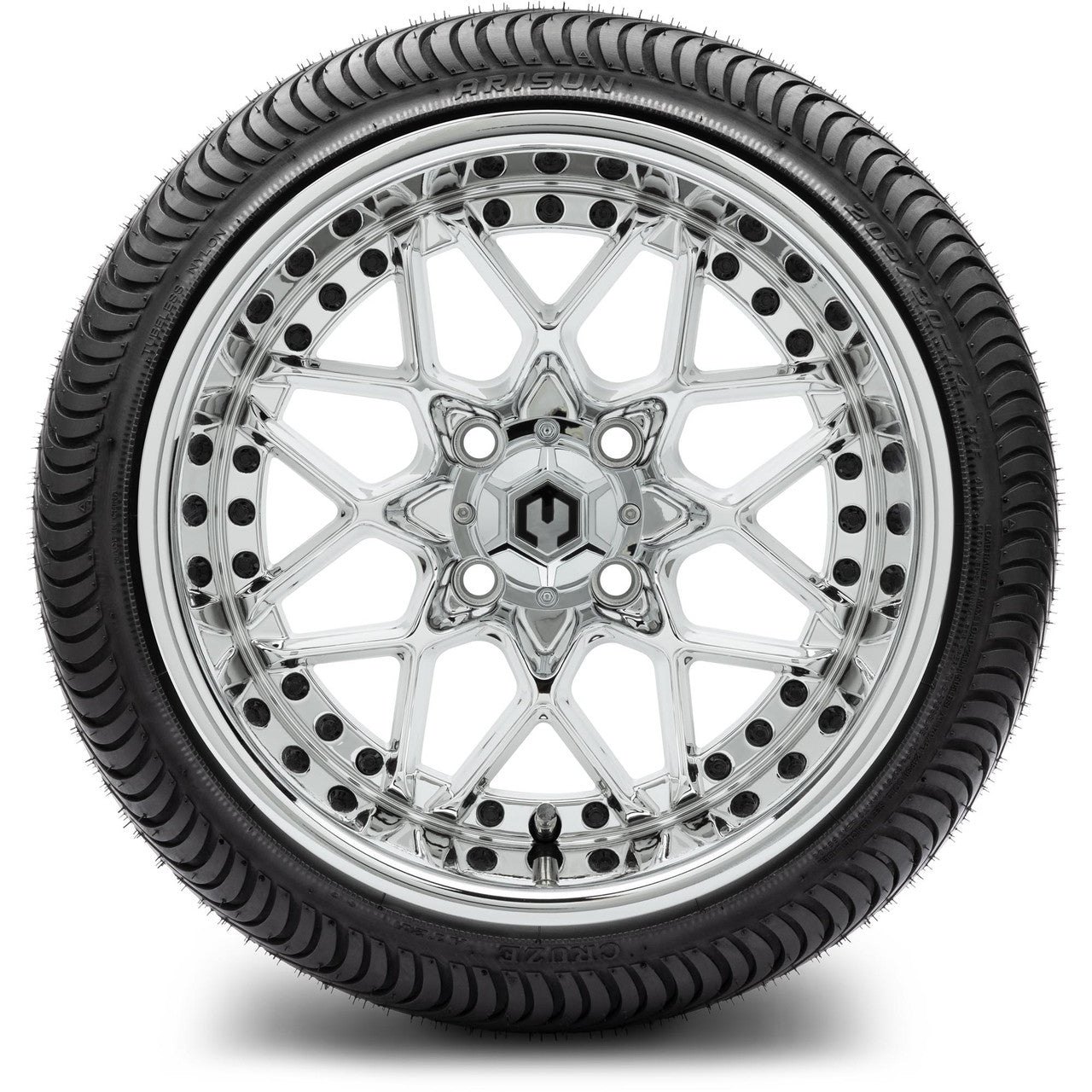 MODZ® 14" Formula Chrome Wheels & Street Tires Combo