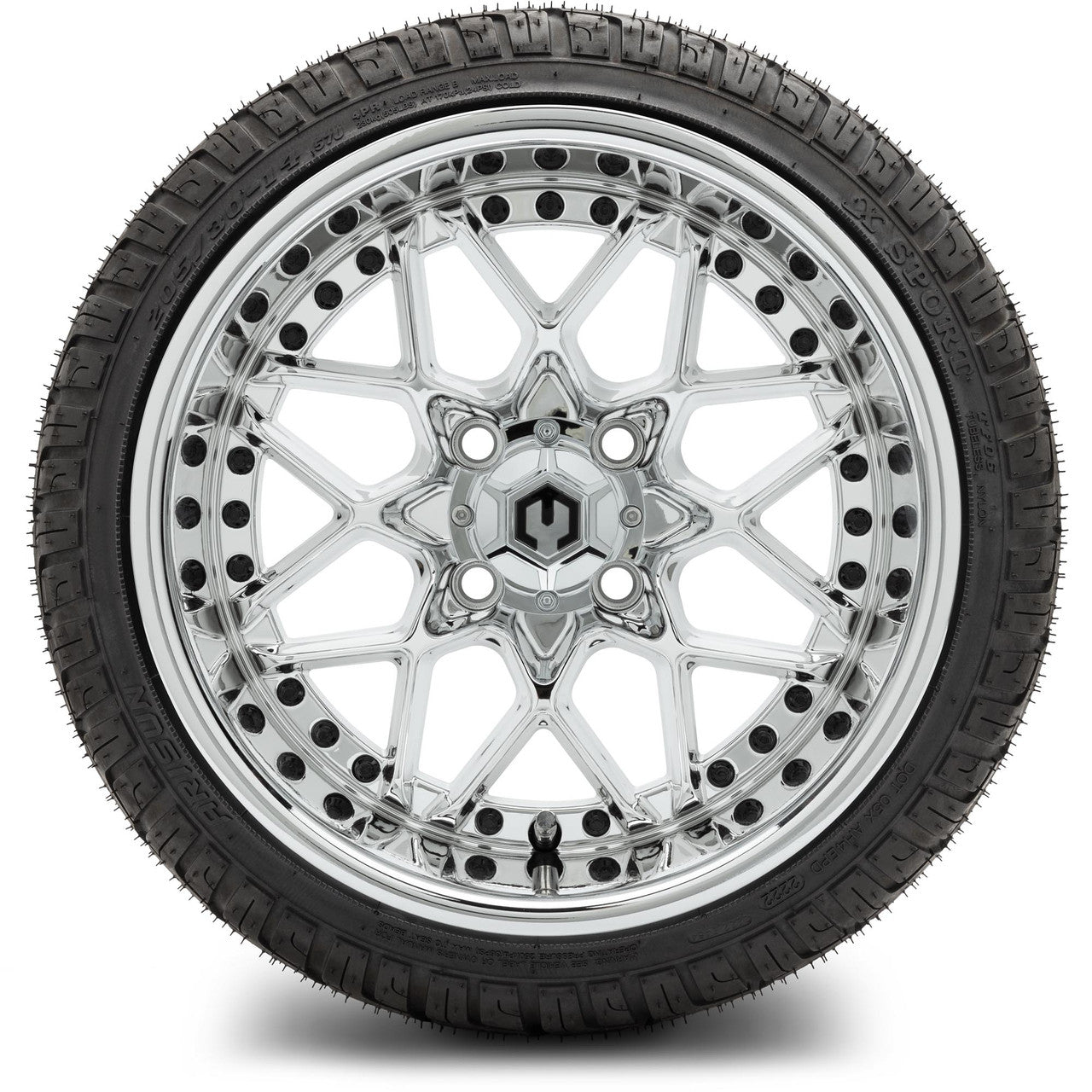 MODZ® 14" Formula Chrome Wheels & Street Tires Combo