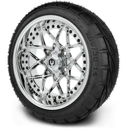 MODZ® 14" Formula Chrome Wheels & Street Tires Combo