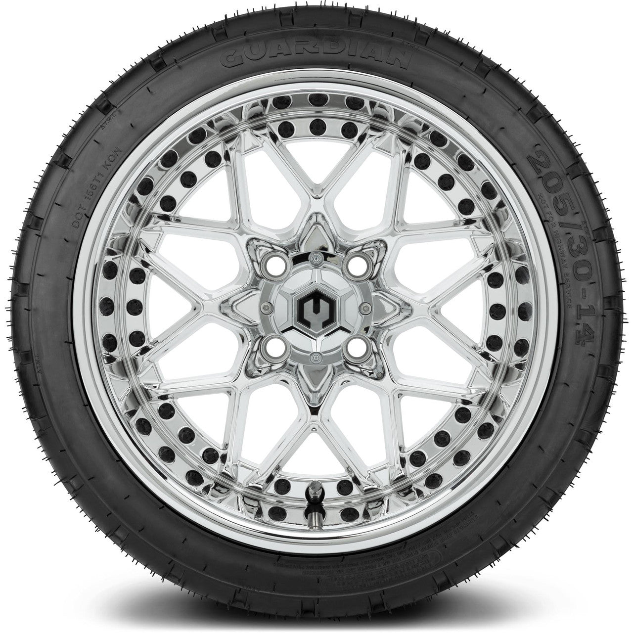 MODZ® 14" Formula Chrome Wheels & Street Tires Combo