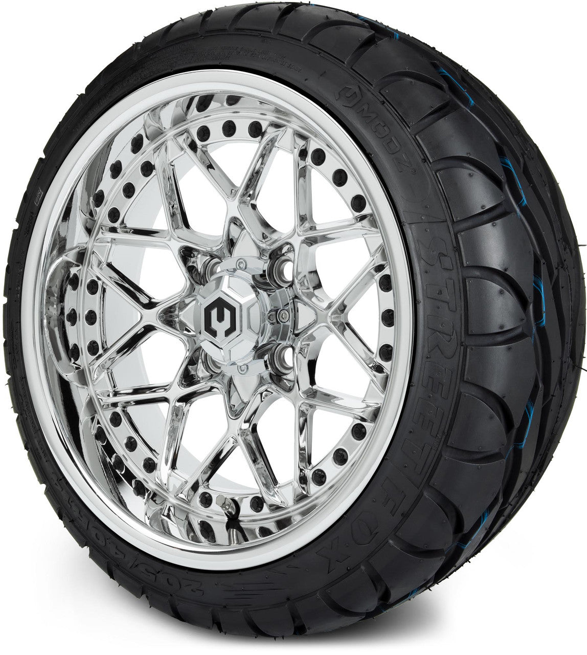 MODZ® 14" Formula Chrome Wheels & Street Tires Combo