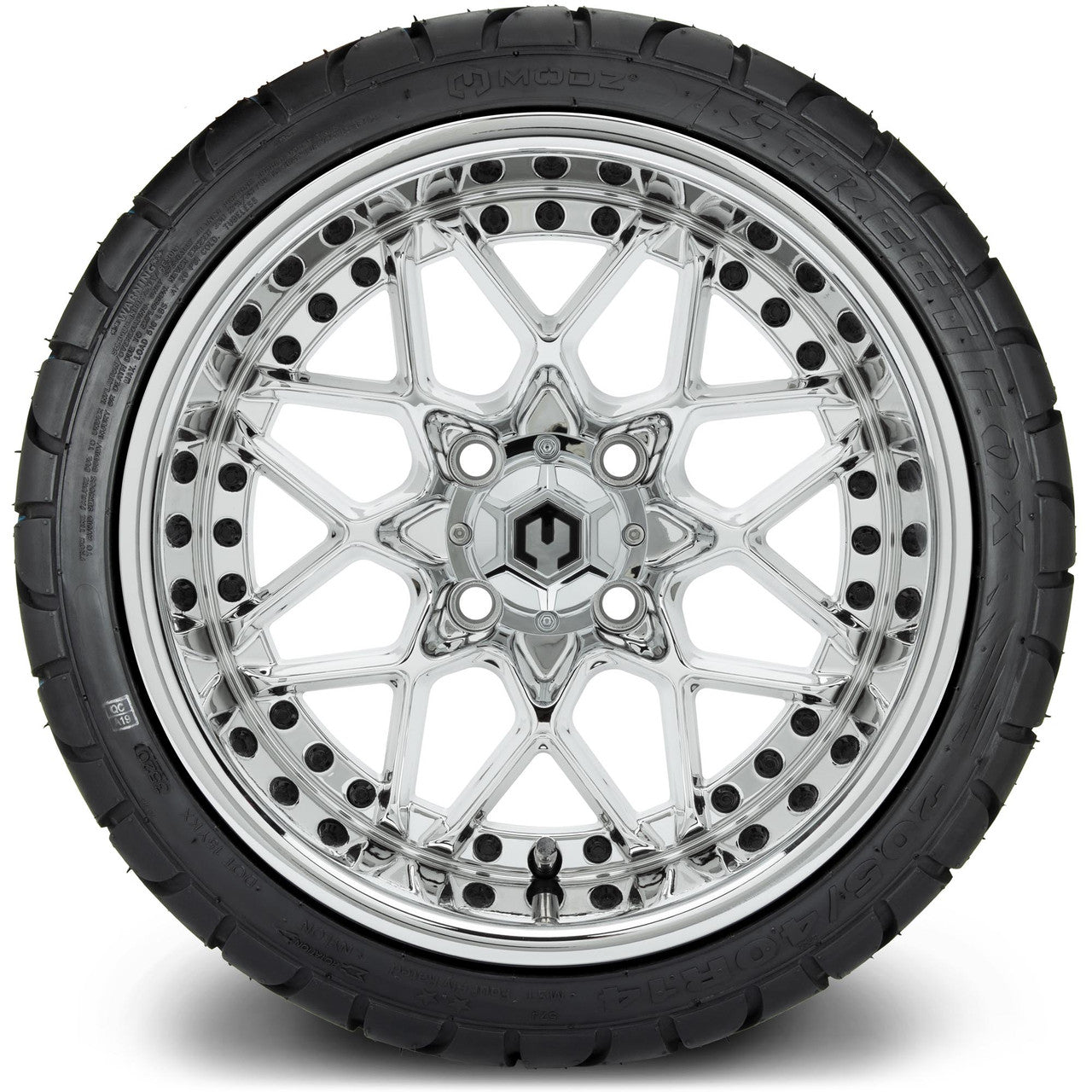 MODZ® 14" Formula Chrome Wheels & Street Tires Combo