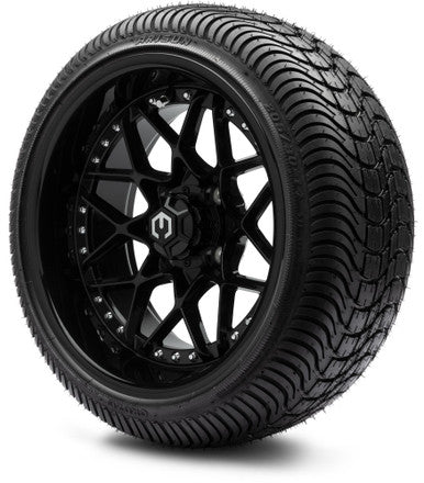 MODZ® 14" Formula Glossy Black Wheels & Street Tires Combo