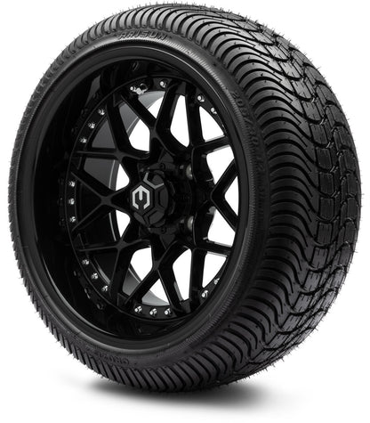 MODZ® 14" Formula Glossy Black Wheels & Street Tires Combo