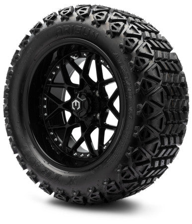 MODZ® 14" Formula Glossy Black Wheels & Off-Road Tires Combo
