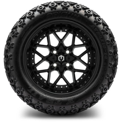 MODZ® 14" Formula Glossy Black Wheels & Off-Road Tires Combo