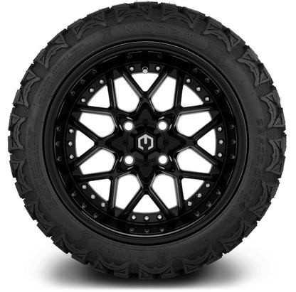 MODZ® 14" Formula Glossy Black Wheels & Off-Road Tires Combo