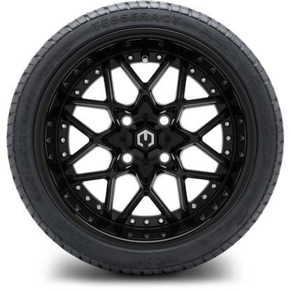 MODZ® 14" Formula Glossy Black Wheels & Street Tires Combo